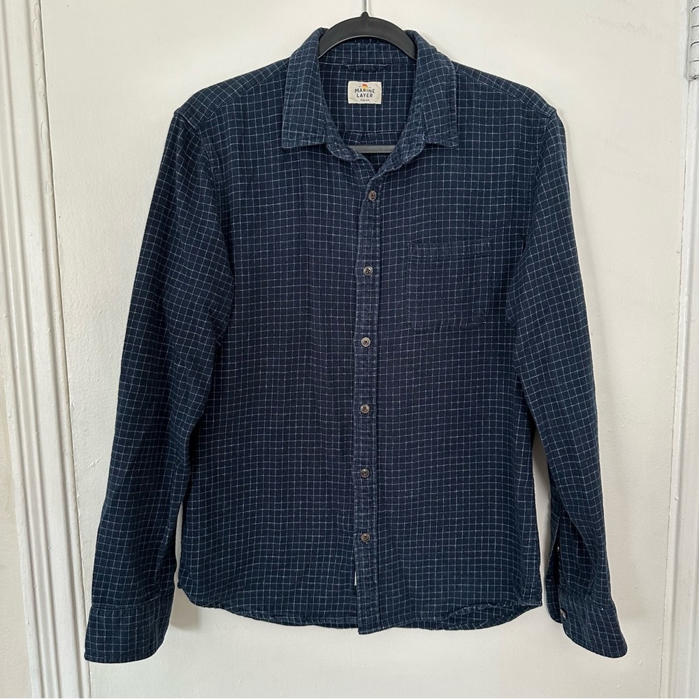 Marine Layer Flannel Men’s Classic Fit Long Sleeve Balboa Stretch Button Down